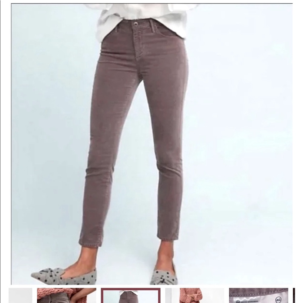 AG Anthropologie “the Stevie Ankle” slim straight pants
